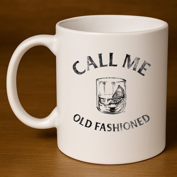 Call Me Old Fashionedcocktail Glass 11oz C Handle Ceramic Mug