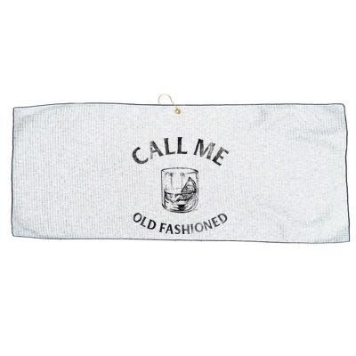 Call Me Old Fashionedcocktail Glass Large Microfiber Waffle Golf Towel