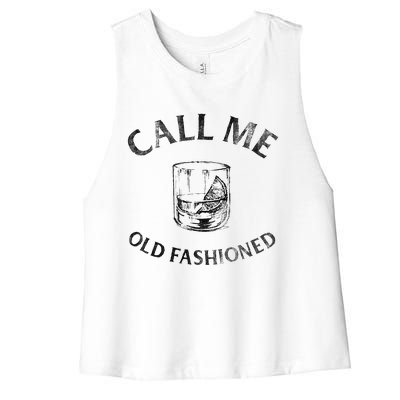 Call Me Old Fashionedcocktail Glass Women's Racerback Cropped Tank