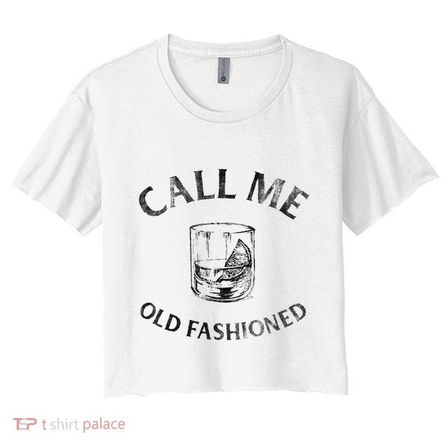 Call Me Old Fashionedcocktail Glass Crop Top