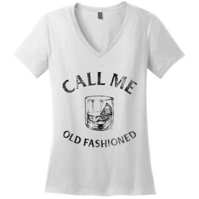 Call Me Old Fashionedcocktail Glass Women's V-Neck T-Shirt