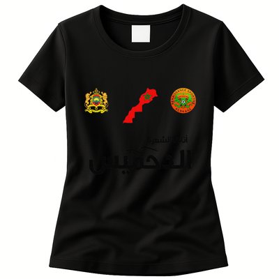 Complete Map Of Morocco With Dahmis Tea Proud Moroccan Womens T-Shirt