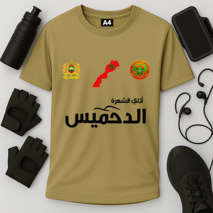 Complete Map Of Morocco With Dahmis Tea Proud Moroccan Performance Shirt