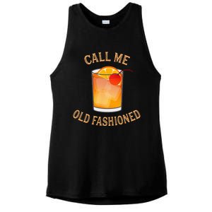 Call Me Old Fashioned Bartender Classic Cocktail Mixologist Ladies PosiCharge Tri-Blend Wicking Tank