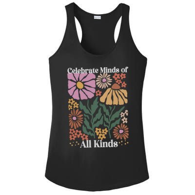 Celebrate Minds Of All Kinds Floral Autism Awareness Ladies PosiCharge Competitor Racerback Tank