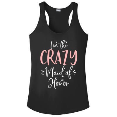 Crazy Maid Of Honor Funny Group Matching Bachelorette Party Gift Ladies PosiCharge Competitor Racerback Tank