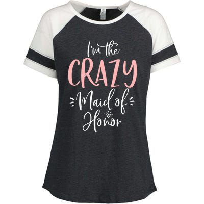 Crazy Maid Of Honor Funny Group Matching Bachelorette Party Gift Enza Ladies Jersey Colorblock Tee