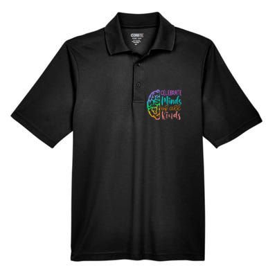 Celebrate Minds Of All Kinds Neurodiversity Autism Awareness Men's Origin Performance Pique Polo