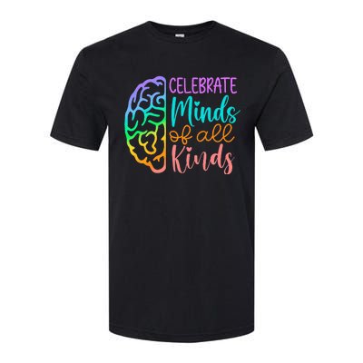 Celebrate Minds Of All Kinds Neurodiversity Autism Awareness Softstyle CVC T-Shirt