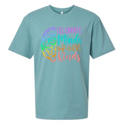 Celebrate Minds Of All Kinds Neurodiversity Autism Awareness Sueded Cloud Jersey T-Shirt