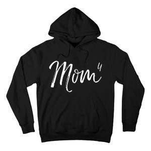 Cute Mom Of 4 Gift Quote Fun Fourth Child Announcement Mom^4 Tall Hoodie