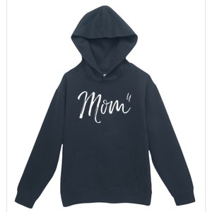 Cute Mom Of 4 Gift Quote Fun Fourth Child Announcement Mom^4 Urban Pullover Hoodie