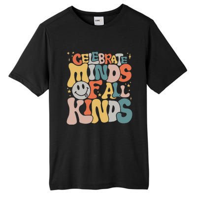 Celebrate Minds Of All Kinds Neurodiversity Autism Awareness Tall Fusion ChromaSoft Performance T-Shirt