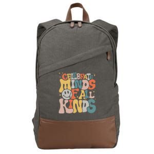 Celebrate Minds Of All Kinds Neurodiversity Autism Awareness Cotton Canvas Backpack