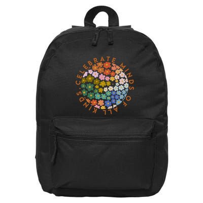 Celebrate Minds Of All Kinds Flowers Neurodiversity Autism 16 in Basic Backpack