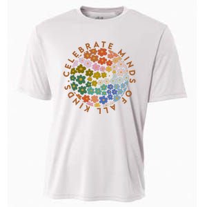 Celebrate Minds Of All Kinds Flowers Neurodiversity Autism Cooling Performance Crew T-Shirt