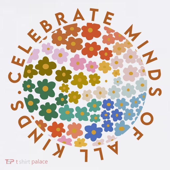 Celebrate Minds Of All Kinds Flowers Neurodiversity Autism Sustainable Bucket Hat