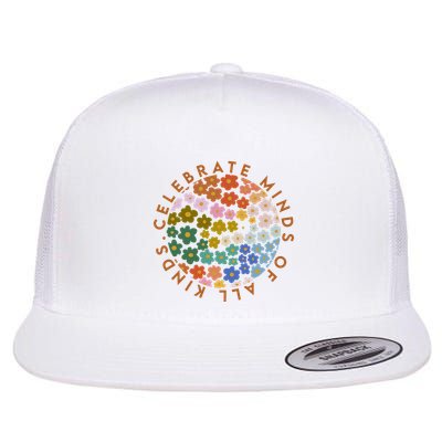 Celebrate Minds Of All Kinds Flowers Neurodiversity Autism Flatbill Hat