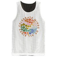 Celebrate Minds Of All Kinds Flowers Neurodiversity Autism Mesh Reversible Basketball Jersey Tank