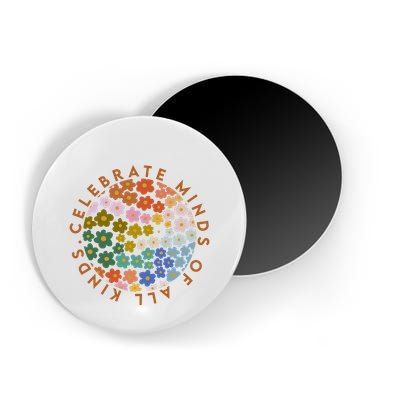 Celebrate Minds Of All Kinds Flowers Neurodiversity Autism Magnet