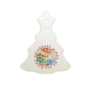 Celebrate Minds Of All Kinds Flowers Neurodiversity Autism Ceramic Tree Ornament