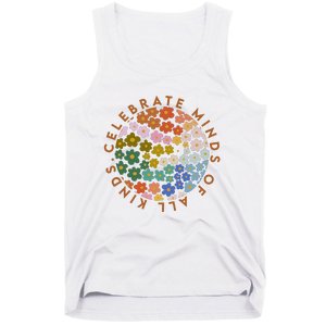 Celebrate Minds Of All Kinds Flowers Neurodiversity Autism Tank Top