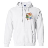 Celebrate Minds Of All Kinds Flowers Neurodiversity Autism Full Zip Hoodie