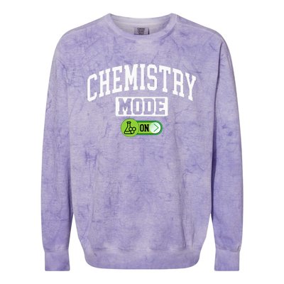 Chemistry Mode on Funny Science Chemistry Chemist Colorblast Crewneck Sweatshirt