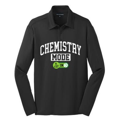 Chemistry Mode on Funny Science Chemistry Chemist Silk Touch Performance Long Sleeve Polo