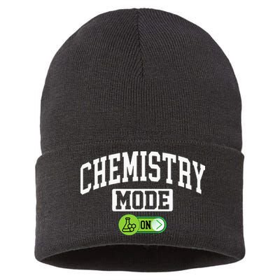 Chemistry Mode on Funny Science Chemistry Chemist Sustainable Knit Beanie