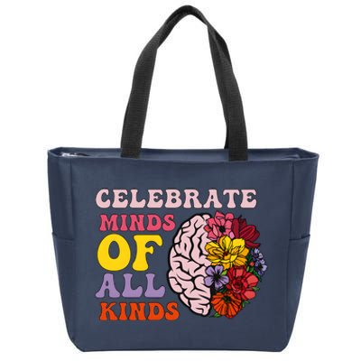 Celebrate Minds Of All Kinds Zip Tote Bag