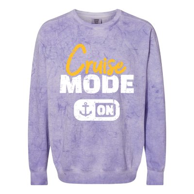 Cruise Mode On Gift Colorblast Crewneck Sweatshirt