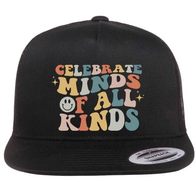 Celebrate Minds Of All Kinds Neurodiversity Autism Awareness Gift Flatbill Hat