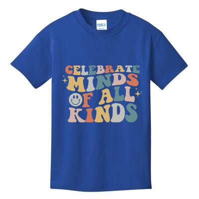 Celebrate Minds Of All Kinds Neurodiversity Autism Awareness Gift Kids T-Shirt