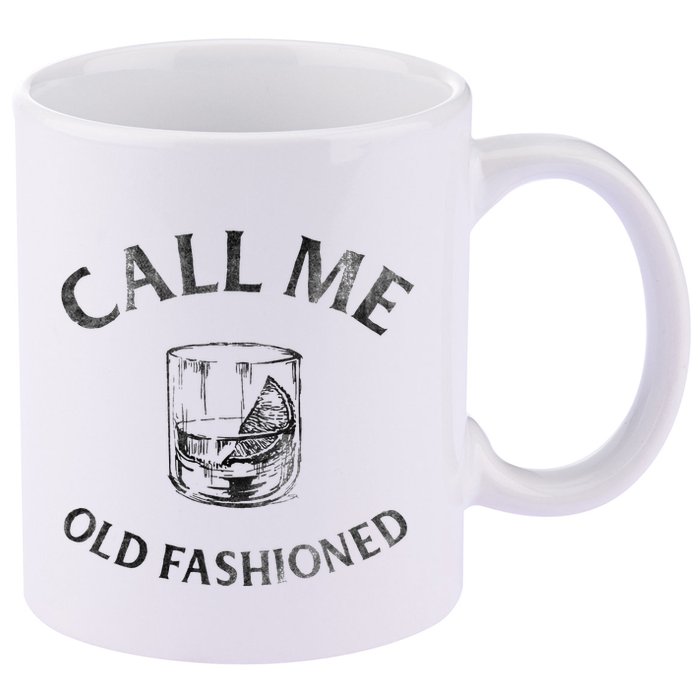 Call Me Old Fashioned Cocktail Glass 11oz C Handle Ceramic Mug
