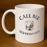Call Me Old Fashioned Cocktail Glass 11oz C Handle Ceramic Mug