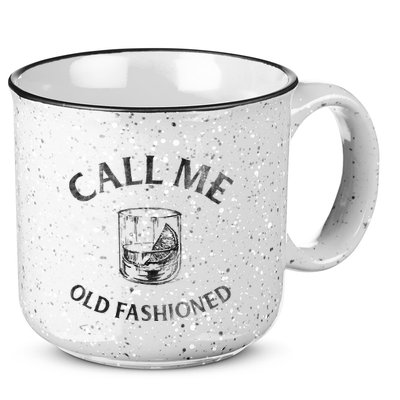 Call Me Old Fashioned Cocktail Glass 15oz Campfire Ceramic Mug