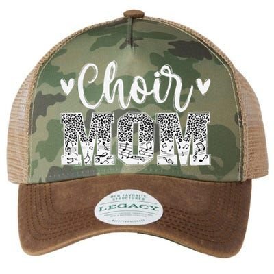 Choir Mom Of A Choir Member Leopard Choir Mother Legacy Tie Dye Trucker Hat