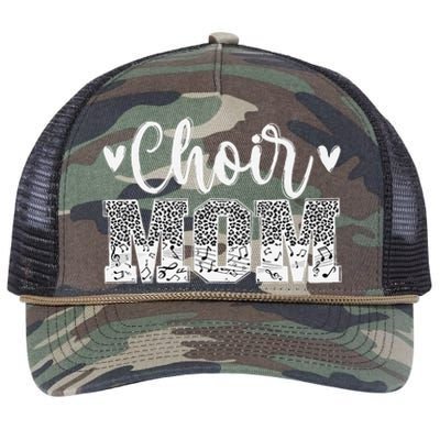 Choir Mom Of A Choir Member Leopard Choir Mother Retro Rope Trucker Hat Cap