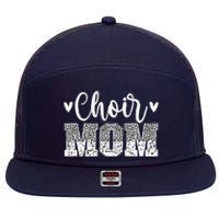 Choir Mom Of A Choir Member Leopard Choir Mother 7 Panel Mesh Trucker Snapback Hat