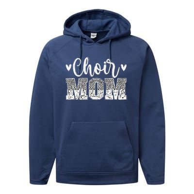 Choir Mom Of A Choir Member Leopard Choir Mother Performance Fleece Hoodie