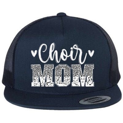 Choir Mom Of A Choir Member Leopard Choir Mother Flat Bill Trucker Hat