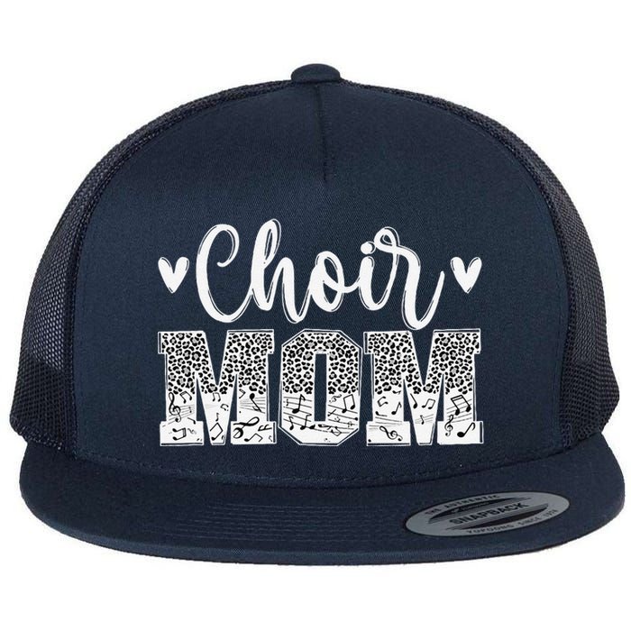 Choir Mom Of A Choir Member Leopard Choir Mother Flat Bill Trucker Hat