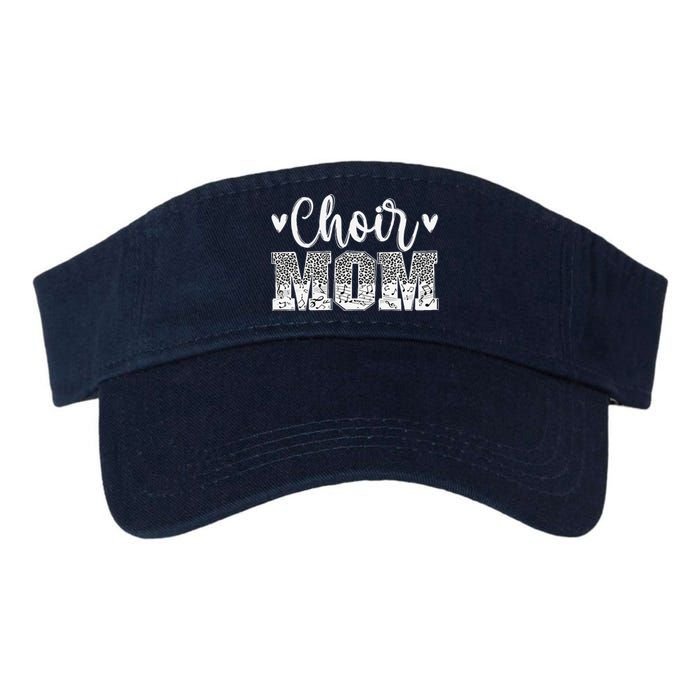 Choir Mom Of A Choir Member Leopard Choir Mother Valucap Bio-Washed Visor