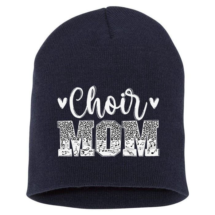 Choir Mom Of A Choir Member Leopard Choir Mother Short Acrylic Beanie