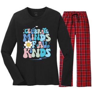 Celebrate Minds Of All Kinds Neurodiversity Women's Long Sleeve Flannel Pajama Set 