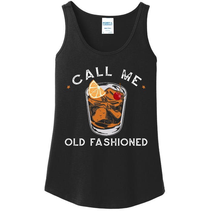 Call Me Old Fashioned Whiskey Drinking Ladies Essential Tank