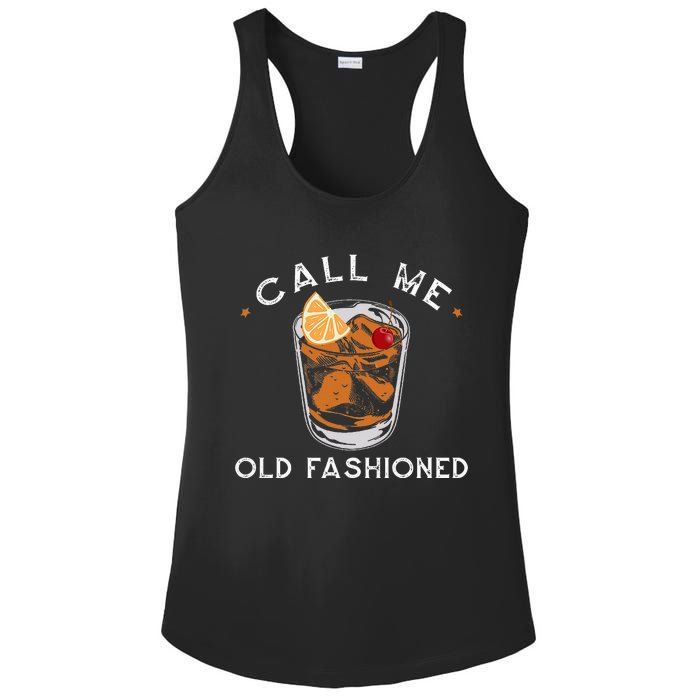 Call Me Old Fashioned Whiskey Drinking Ladies PosiCharge Competitor Racerback Tank