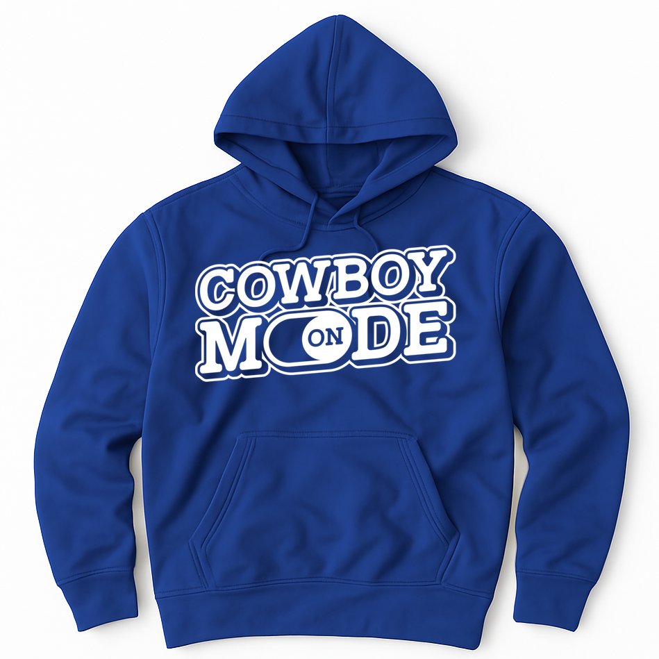 Cowboy Mode On Gift Horse Riding Horse Western Rodeo Cowboy Funny Gift Hoodie
