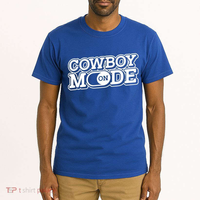 Cowboy Mode On Gift Horse Riding Horse Western Rodeo Cowboy Funny Gift Tall T-Shirt